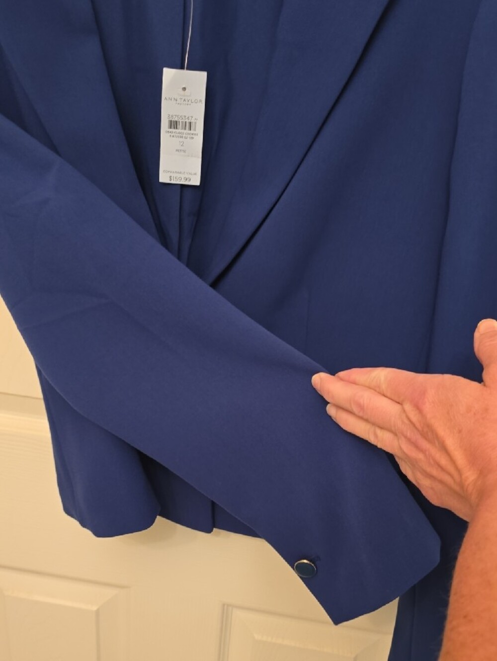 Ann Taylor Factory Royal Blue Cropped Blazer - Picture 3 of 8